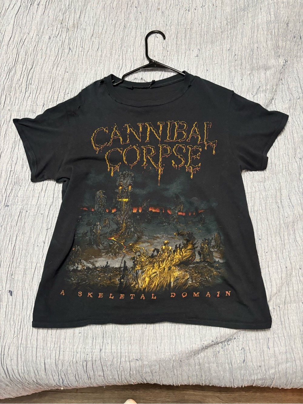 Gildan Black Cannibal Corpse 'A Skeletal Domain' Graphic Tee